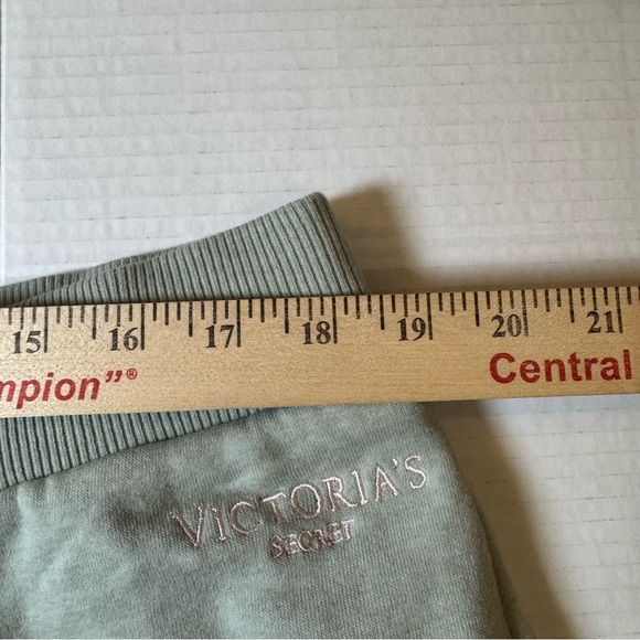 Victoria's Secret Cotton Fleece Mid Rise Jogger Sweatpants Soft Green - Picture 7 of 11